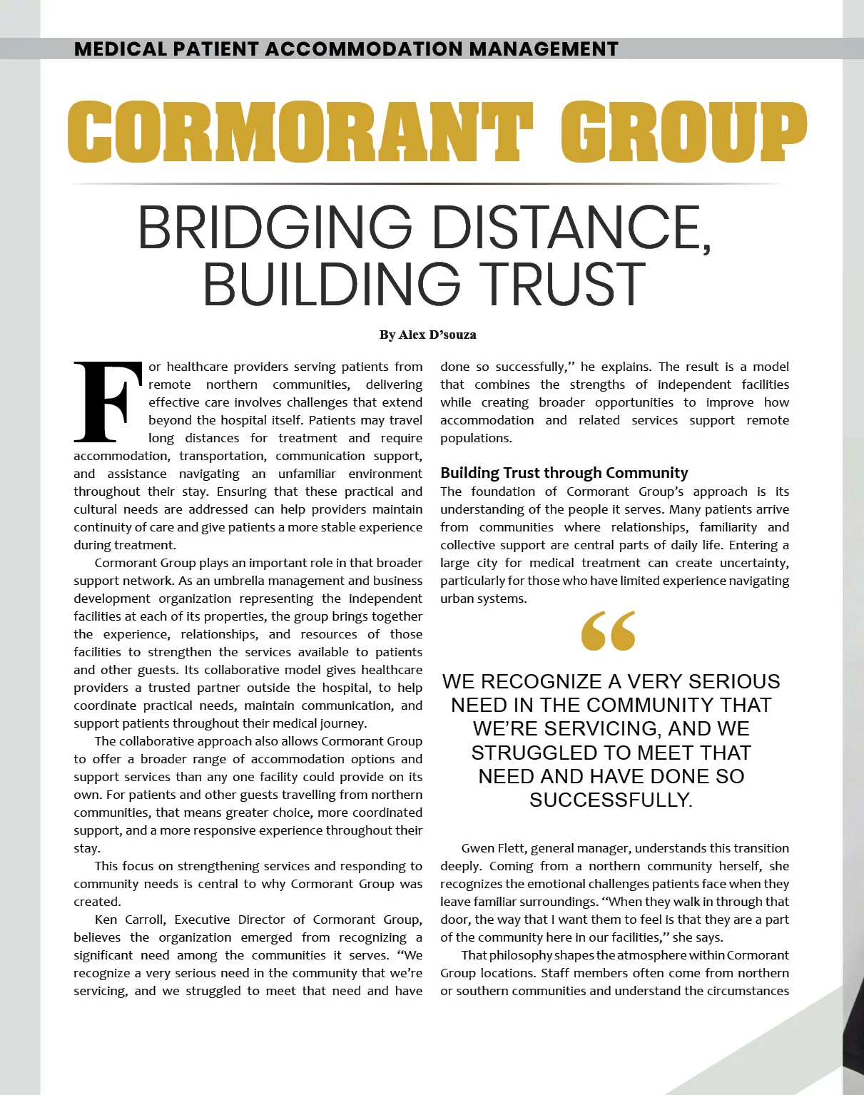 Cormorant Group: Bridging Distance, Building Trust | Construction Business Review
