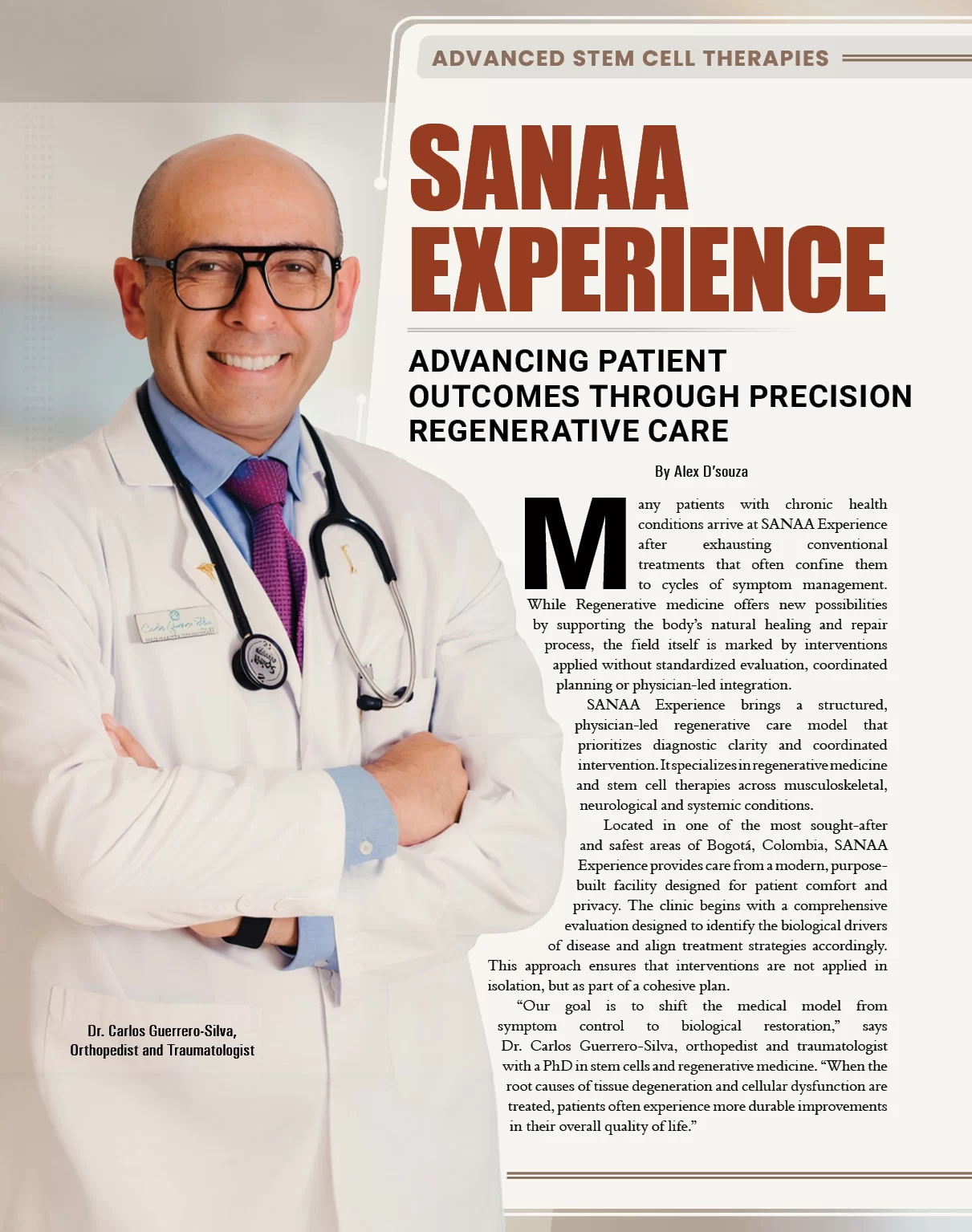 SANAA Experience Advancing Patient Outcomes Through Precision Regenerative Care | Construction Business Review